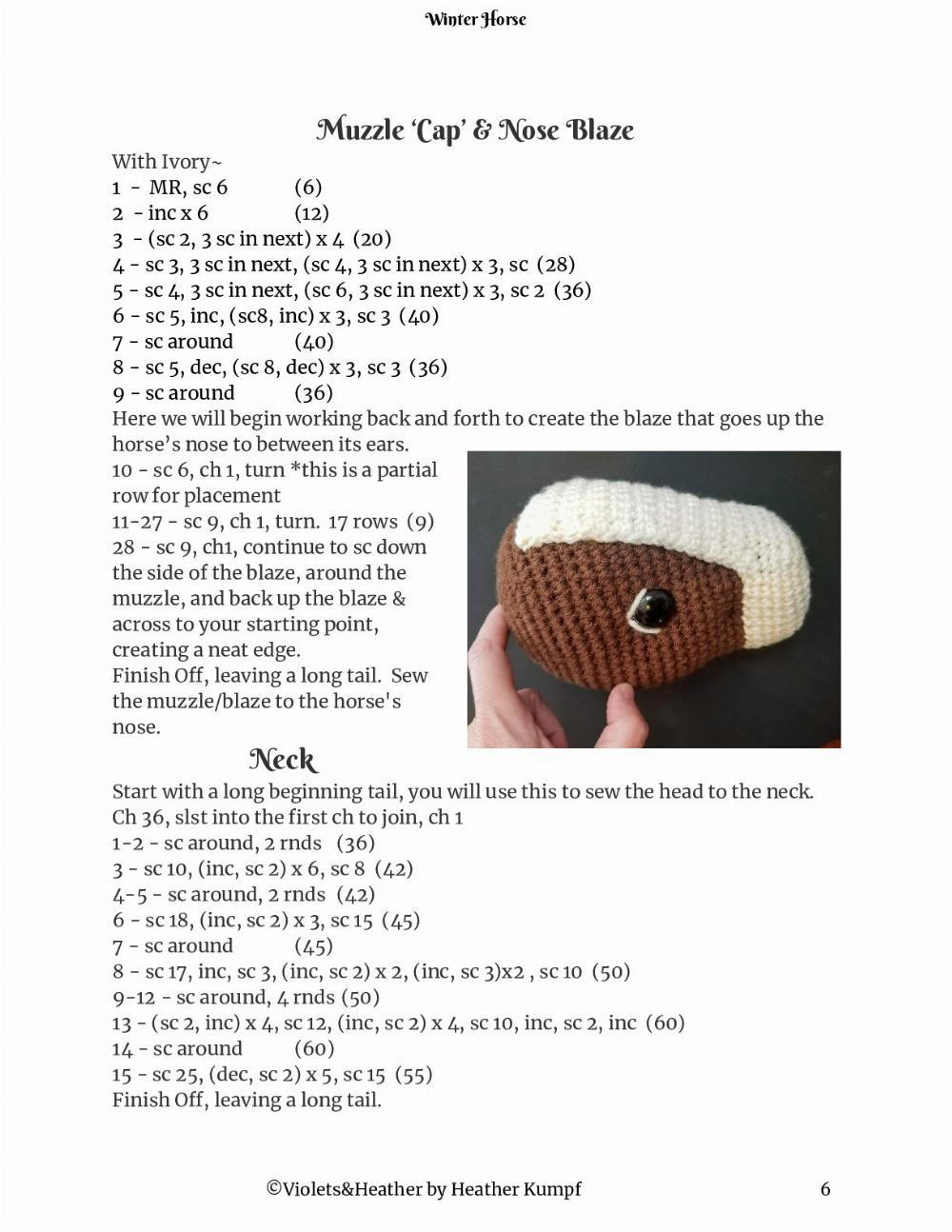 Winter Horse crochet pattern