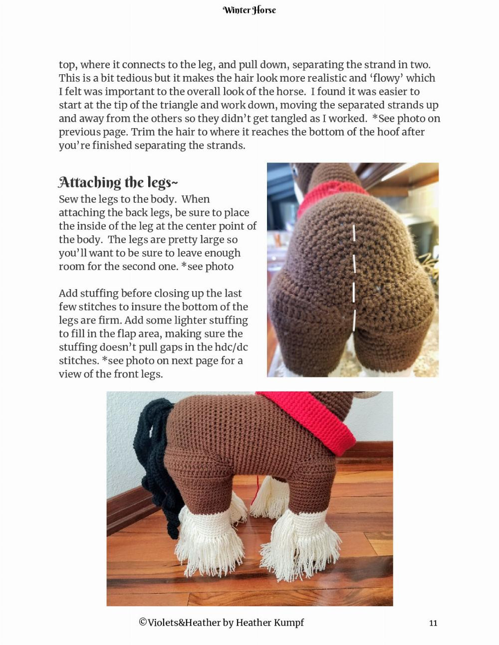 Winter Horse crochet pattern