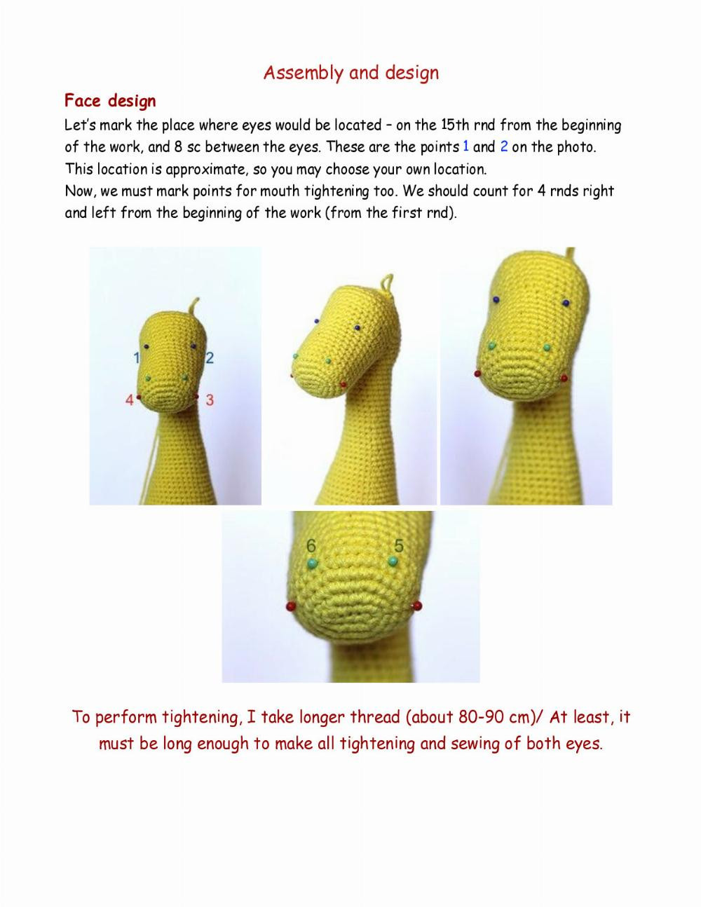 yellow Sunny giraffe crochet pattern