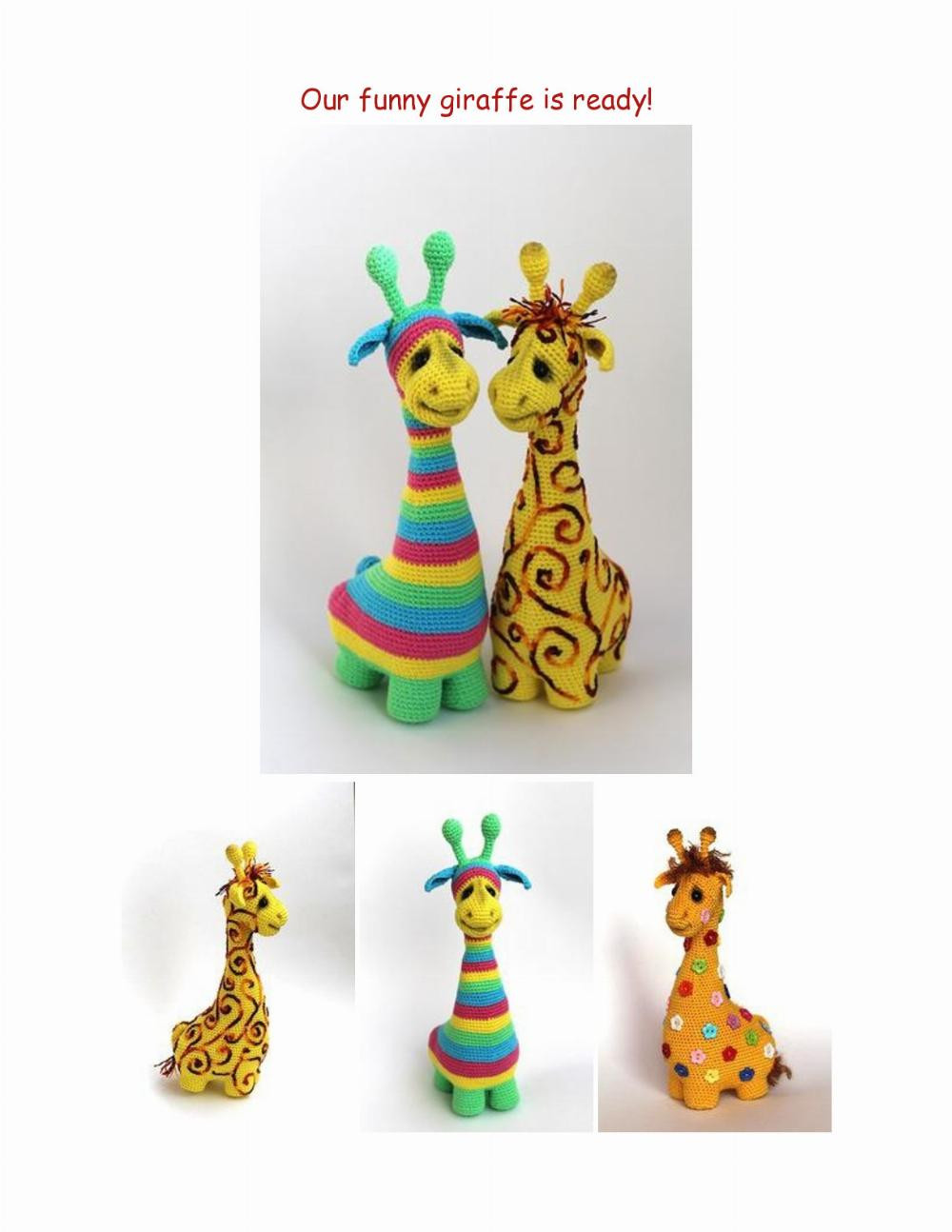 yellow Sunny giraffe crochet pattern