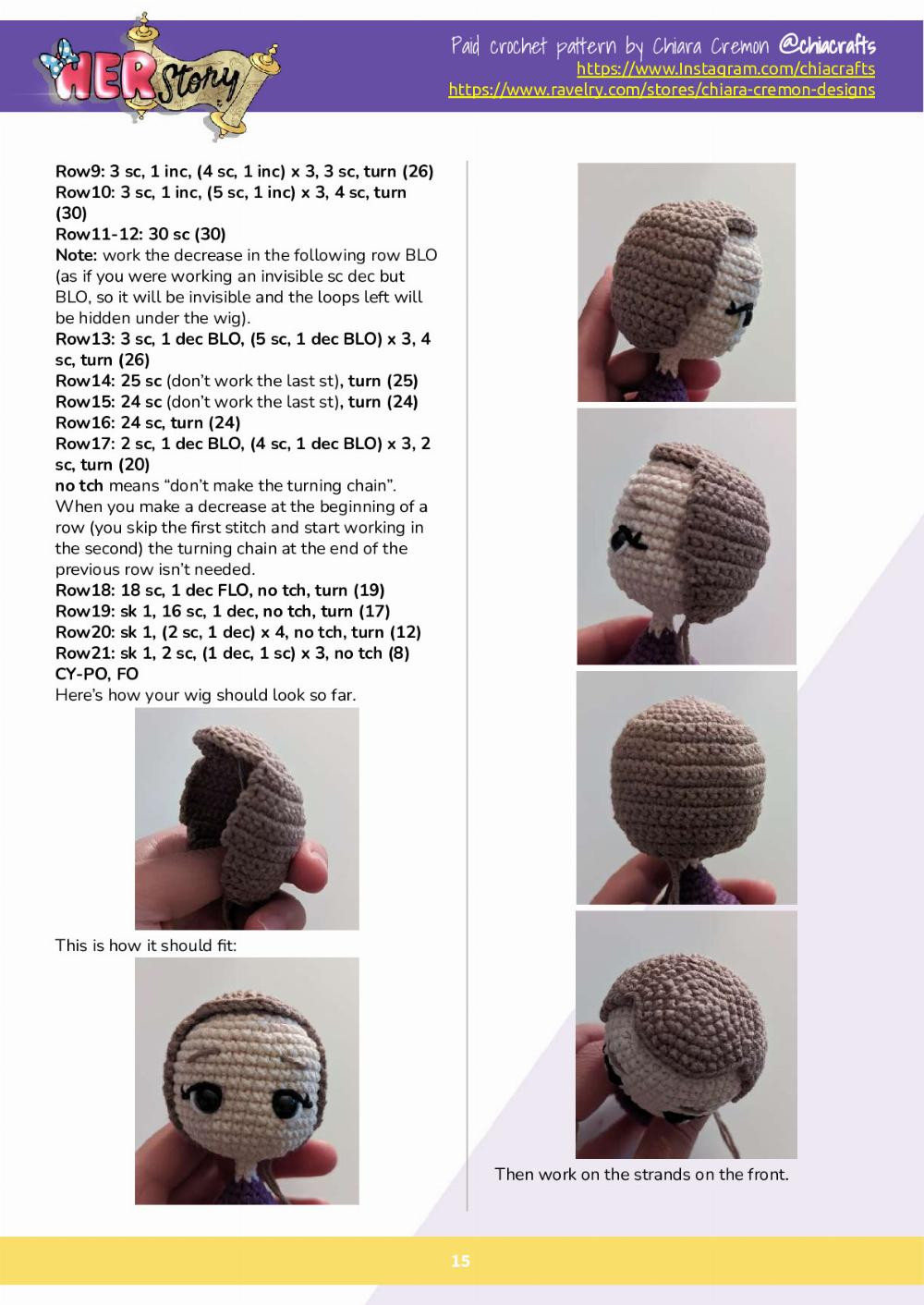 Ada Lovelace doll crochet pattern