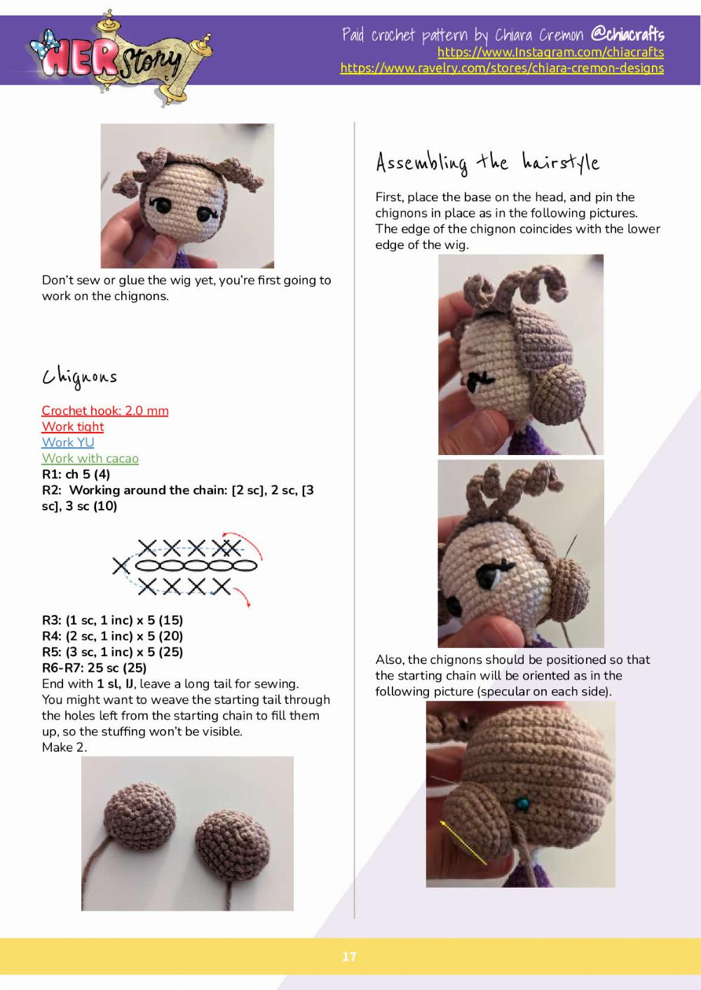 Ada Lovelace doll crochet pattern