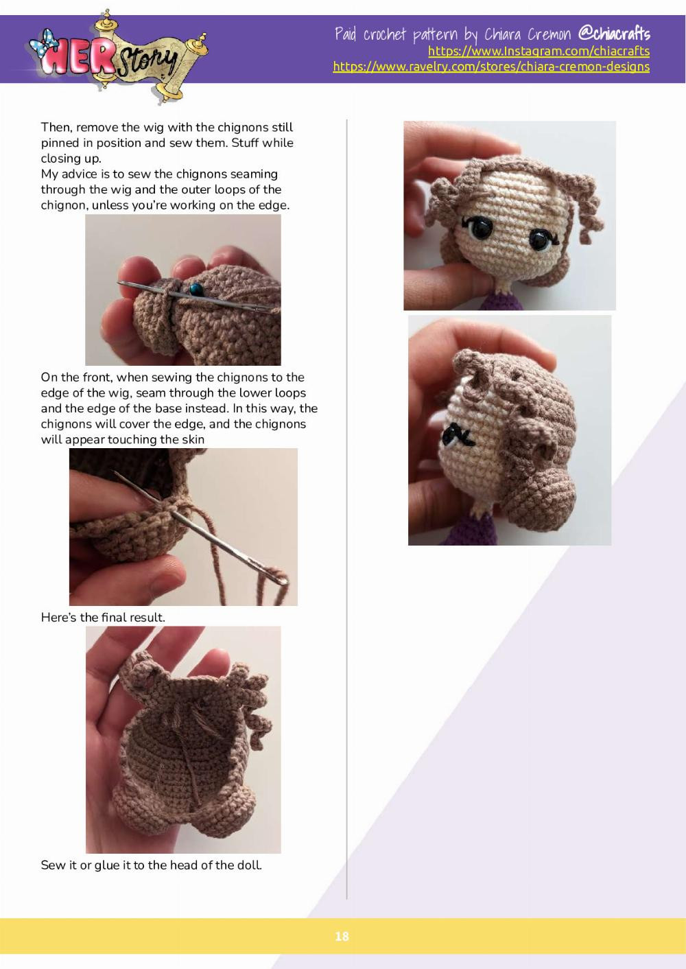 Ada Lovelace doll crochet pattern