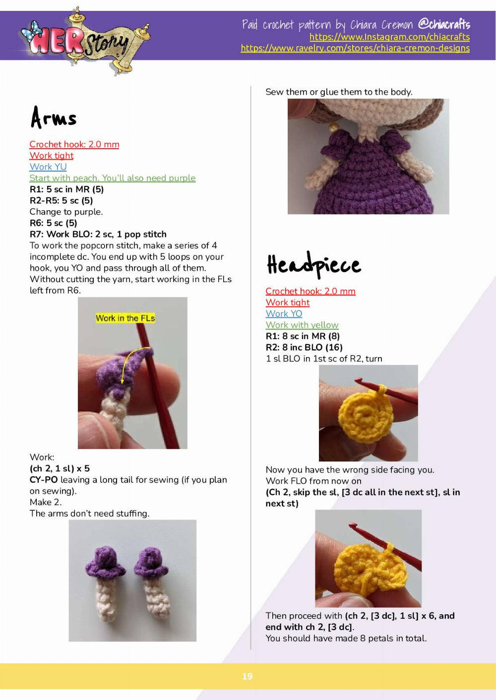 Ada Lovelace doll crochet pattern