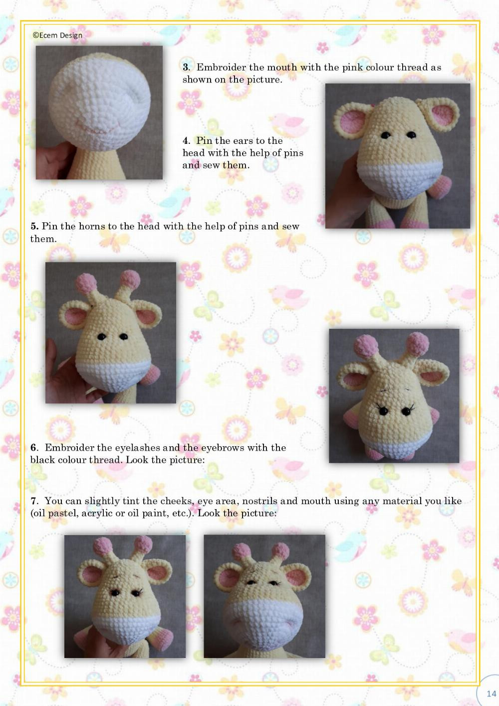 amigurumi crochet pattern giraffe melody