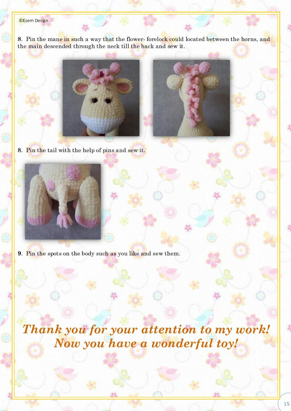 amigurumi crochet pattern giraffe melody