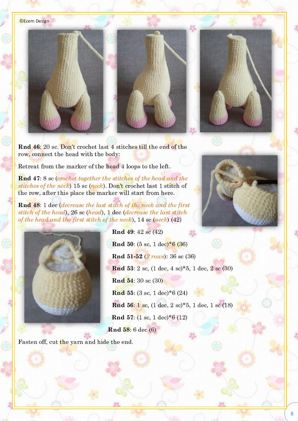 amigurumi crochet pattern giraffe melody