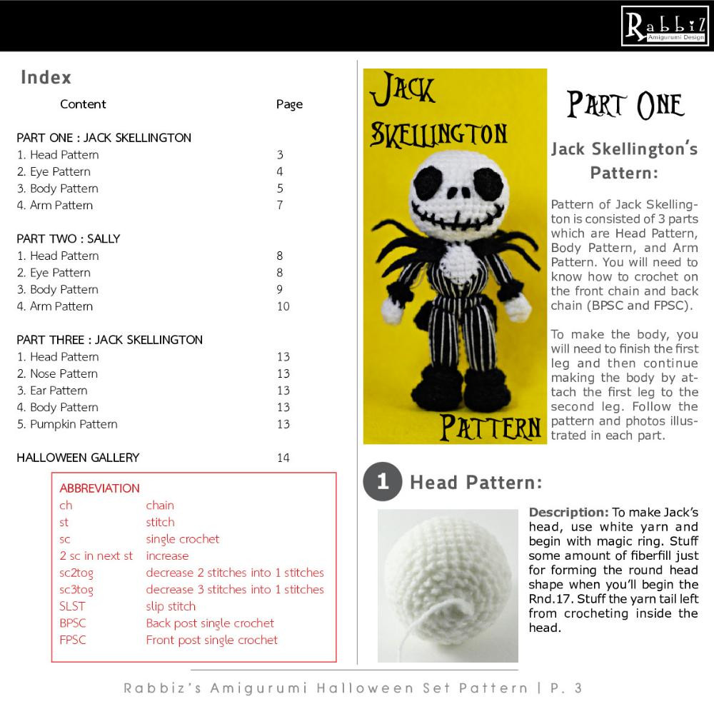 amigurumi halloween pattern