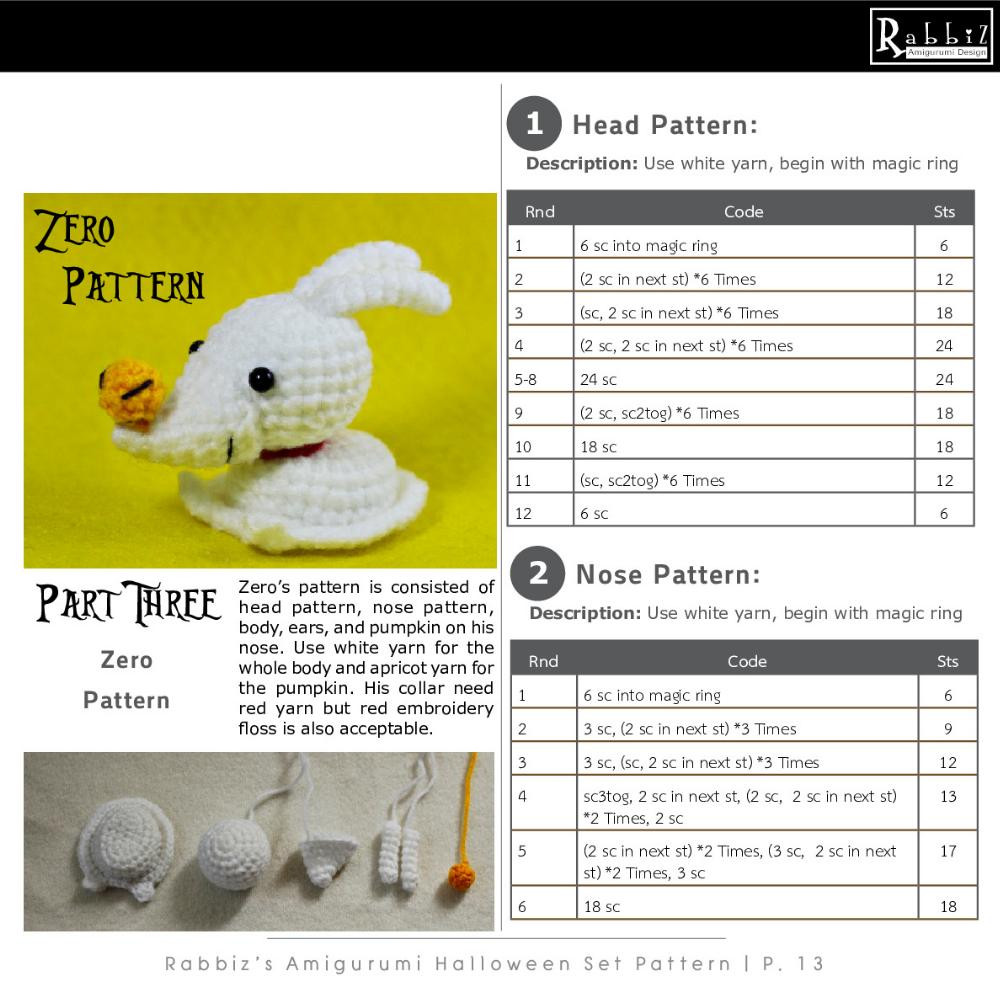 amigurumi halloween pattern