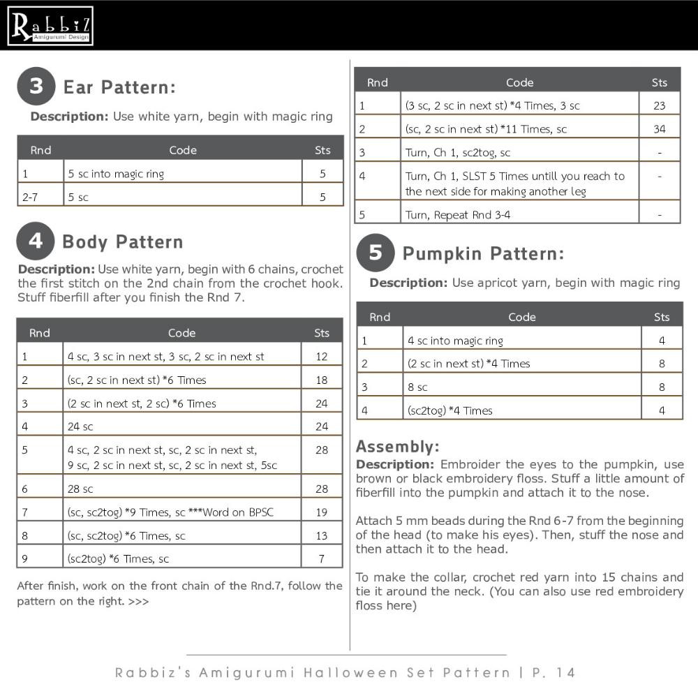 amigurumi halloween pattern