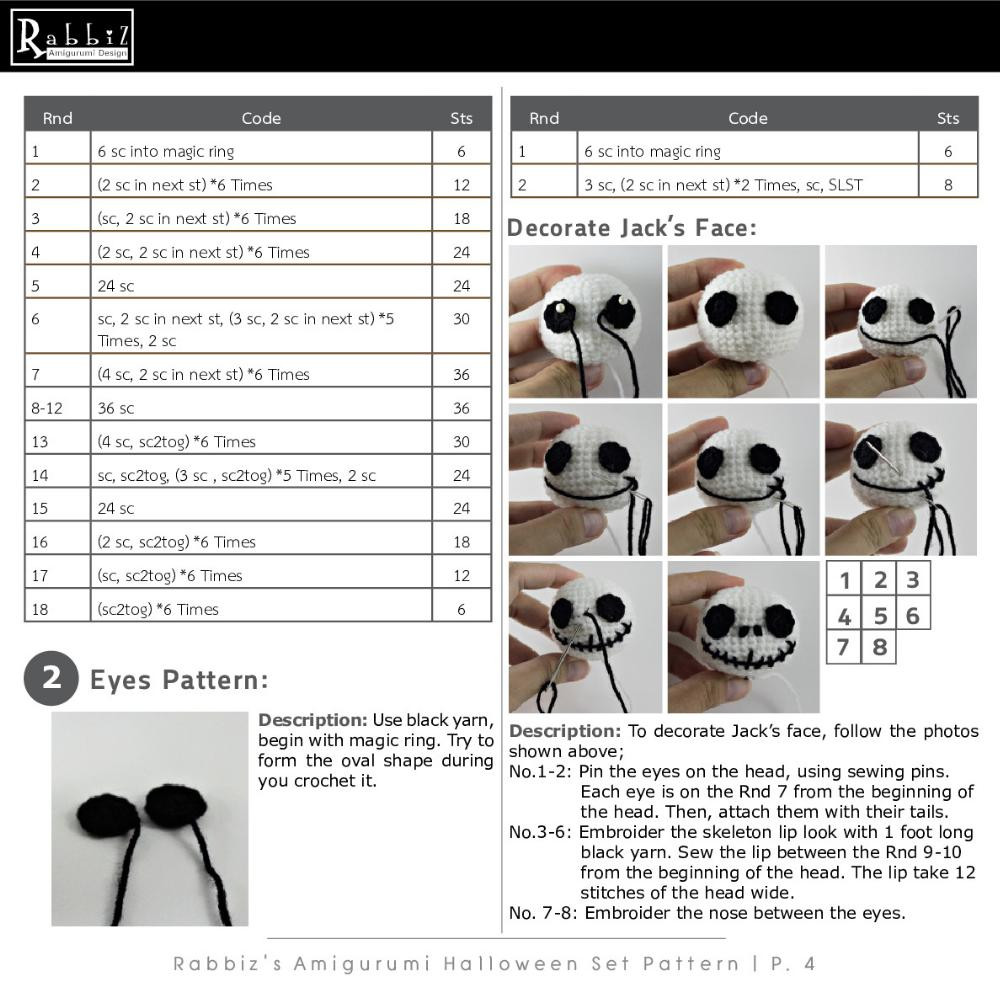 amigurumi halloween pattern