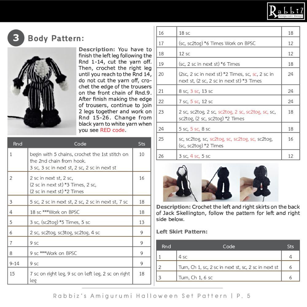amigurumi halloween pattern