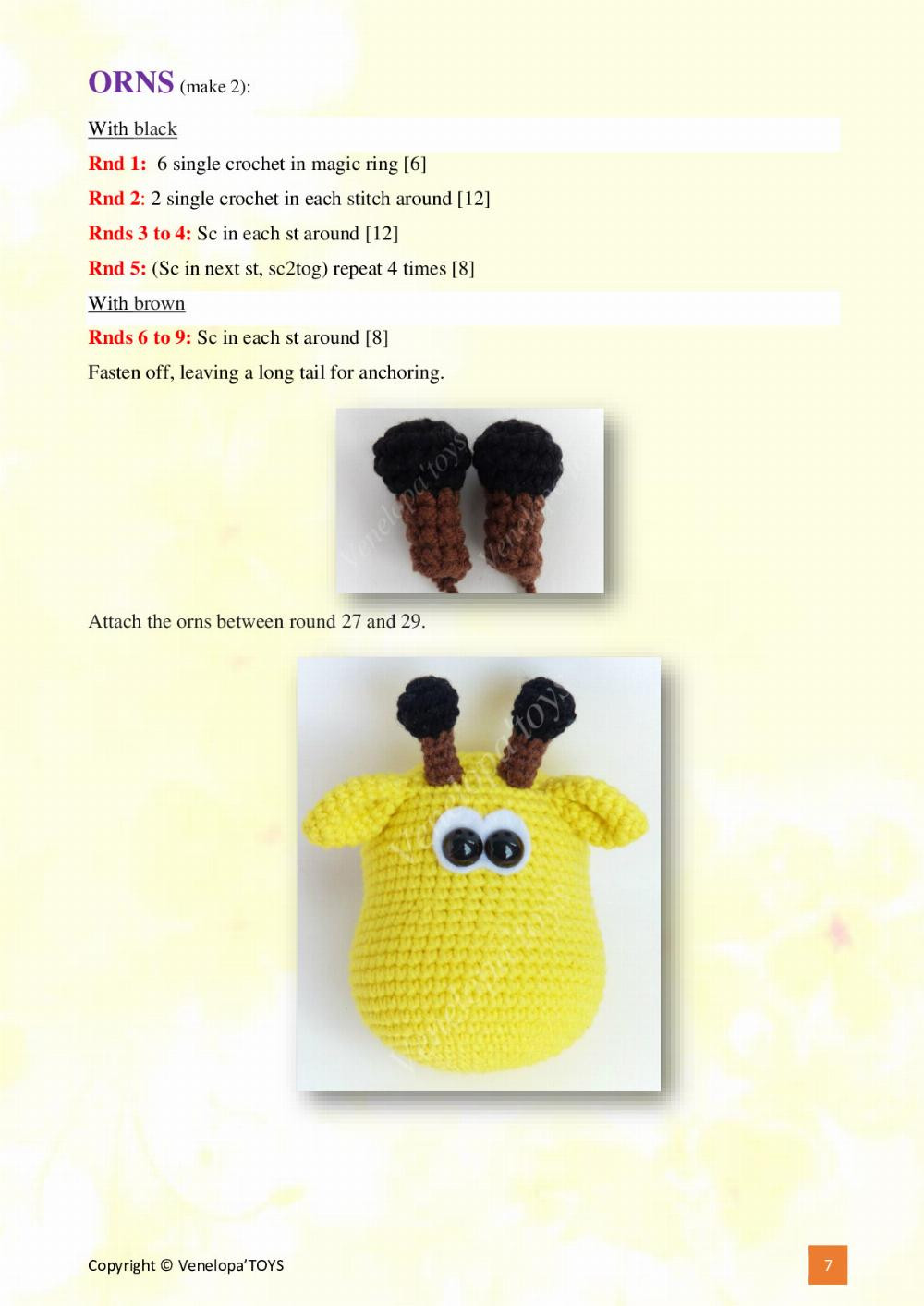 Amigurumi pattern «GIRAFFE»