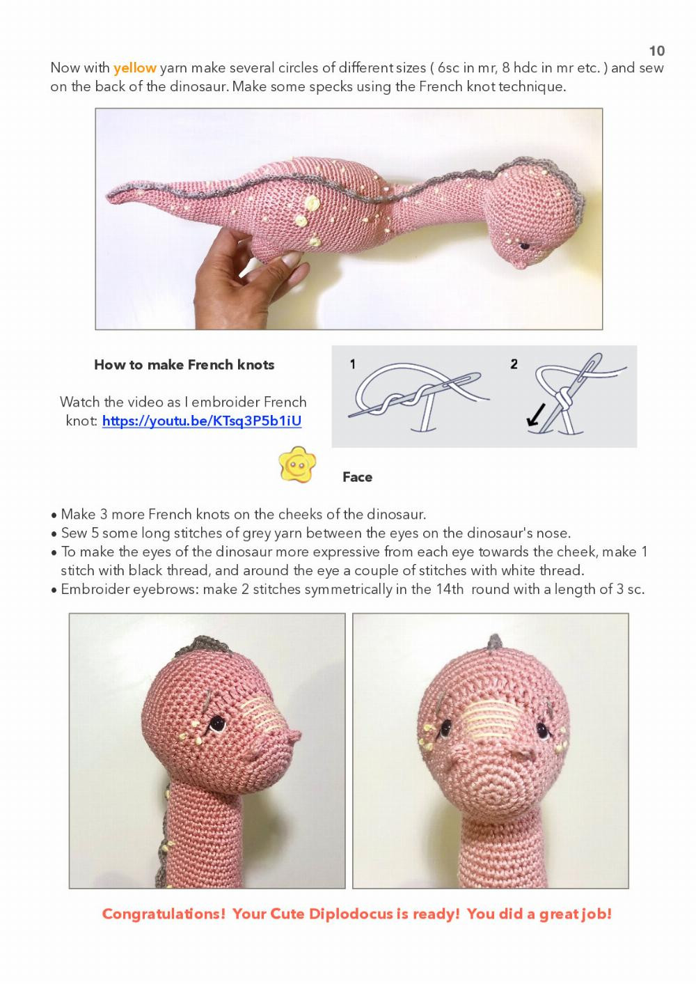 Amigurumi Toy Cute Diplodocus