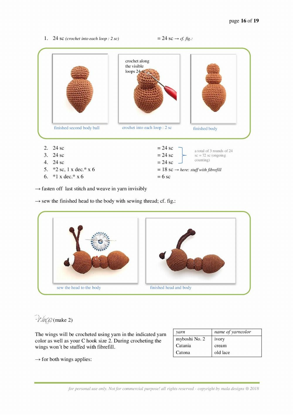 ants crochet pattern