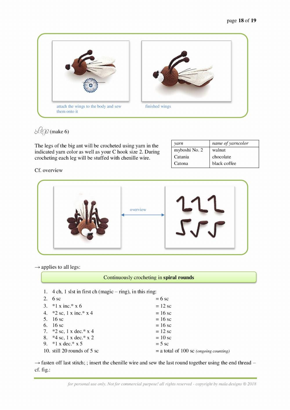 ants crochet pattern