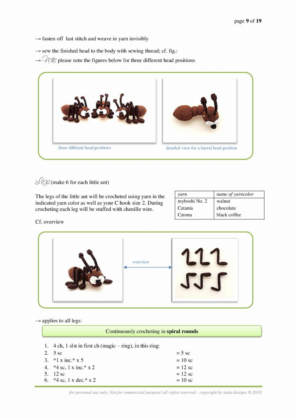 ants crochet pattern