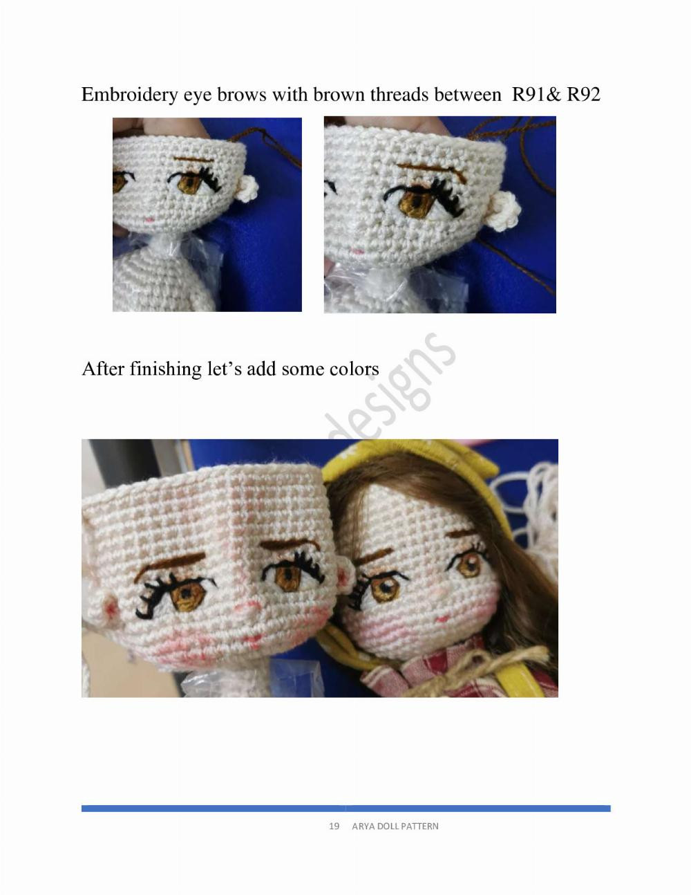 ARYA DOLL crochet pattern