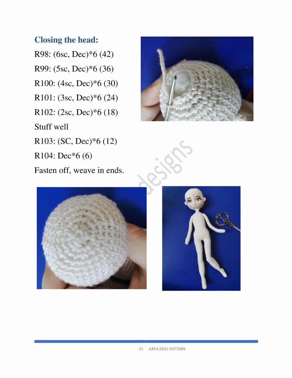 ARYA DOLL crochet pattern