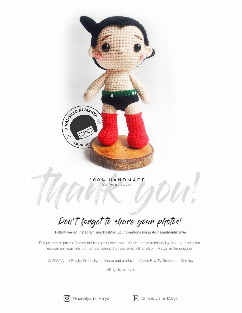 astroboy crochet pattern