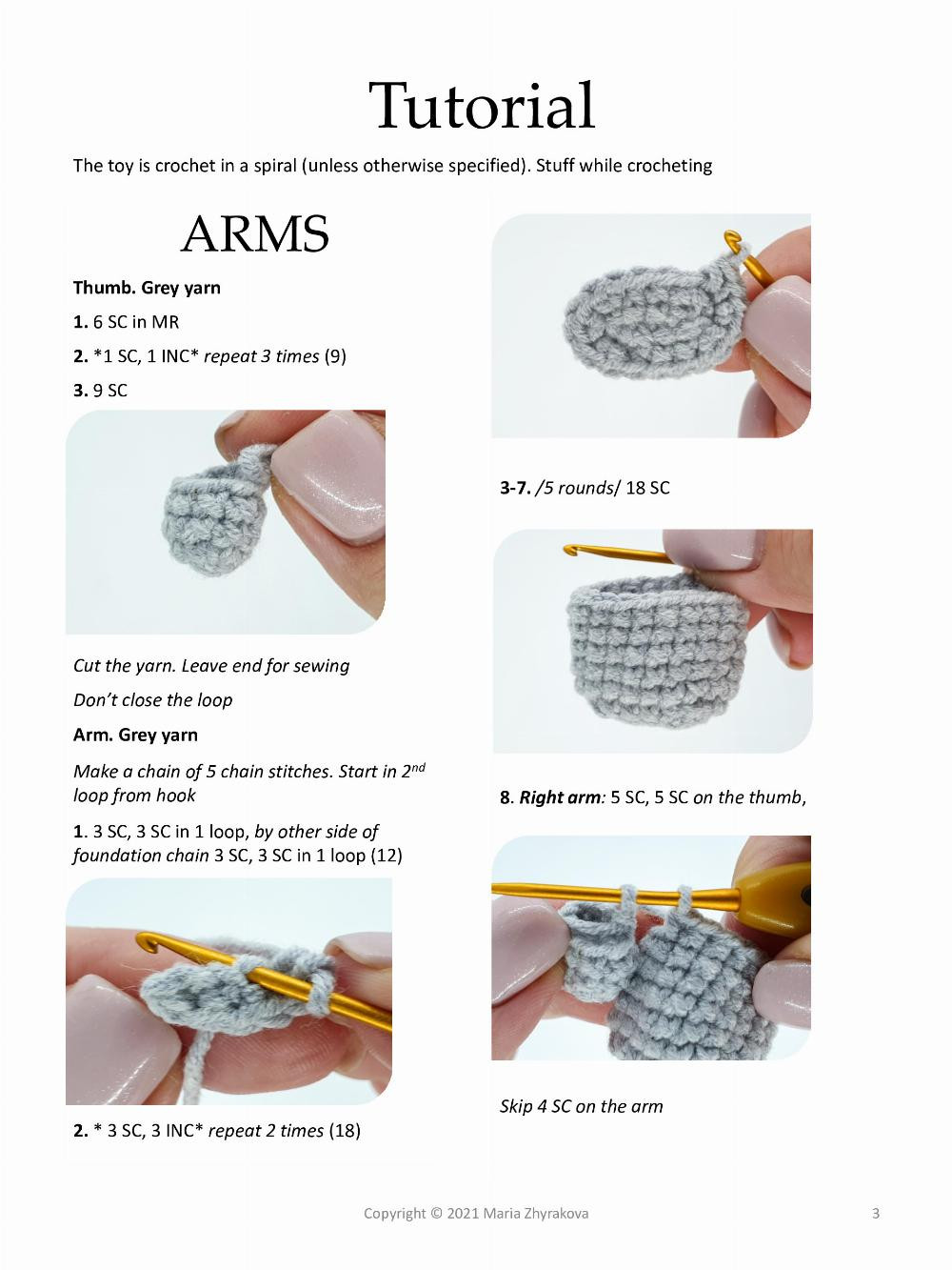 Astronaut amigurumi crochet pattern