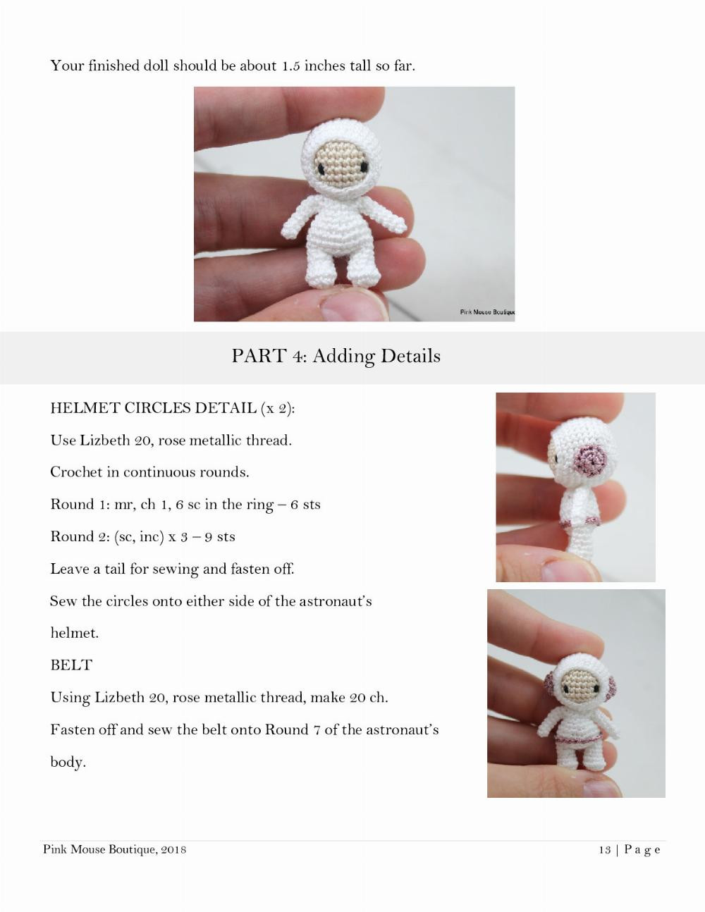 Astronaut millie crochet pattern