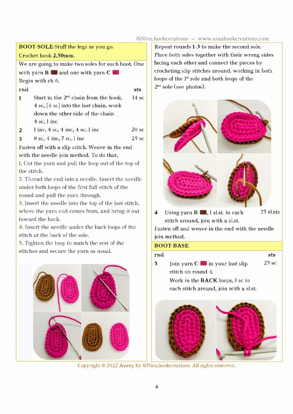 Avery doll bee crochet pattern