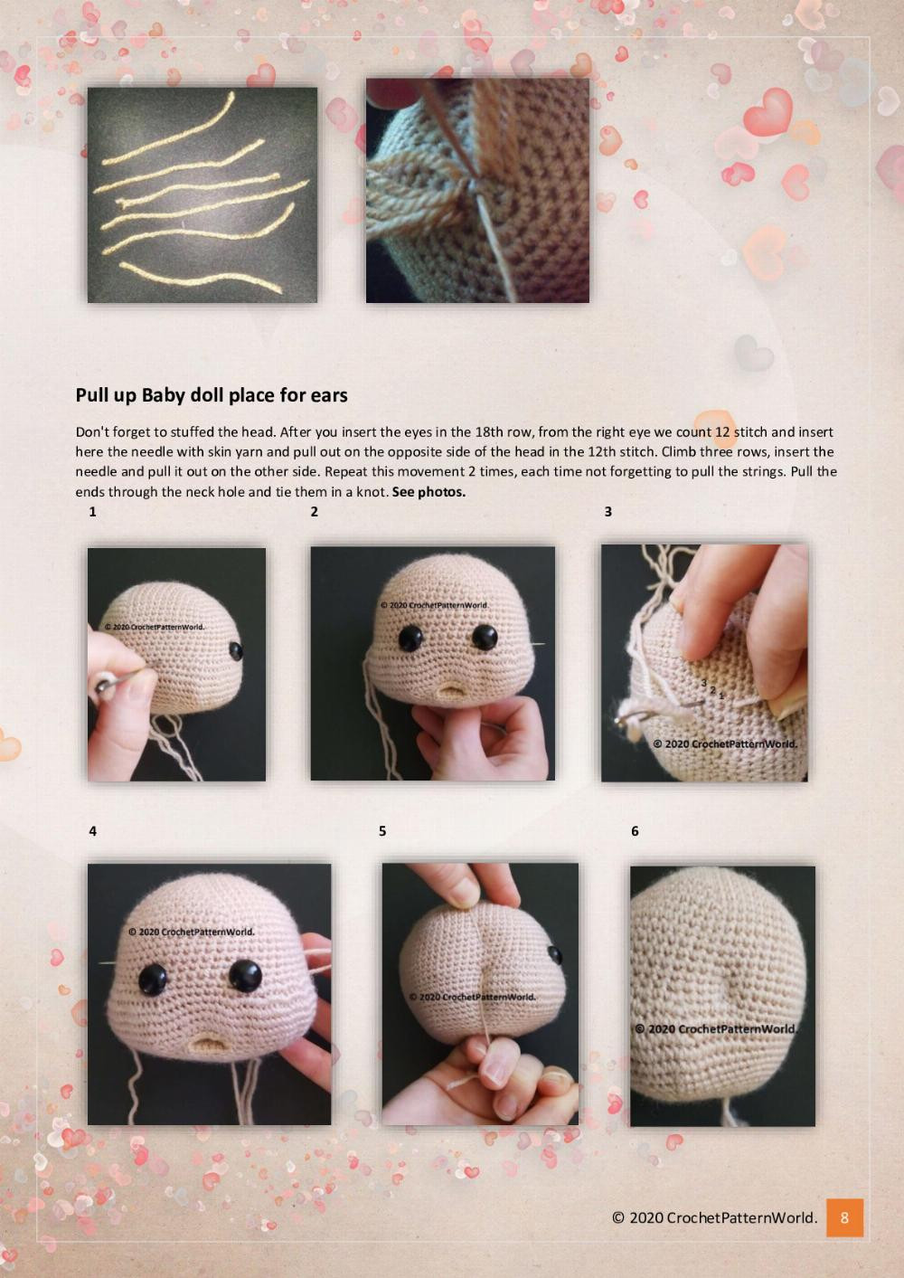 baby doll amigurumi crochet pattern