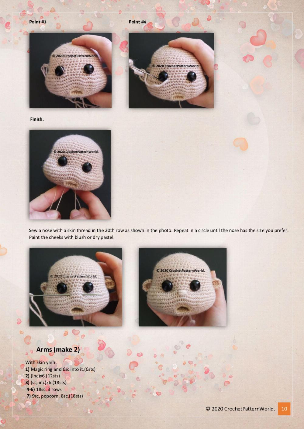 baby doll amigurumi crochet pattern