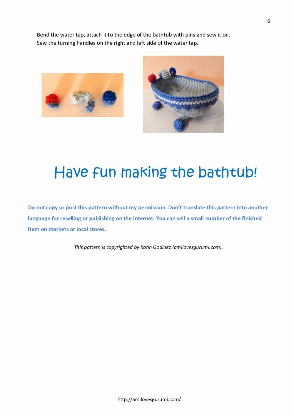 Bathtub Crochet Pattern