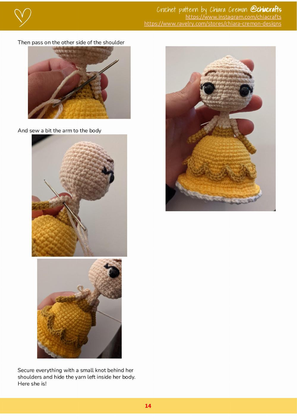 Belle doll Crochet Pattern