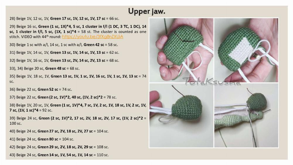 big crocodile crochet pattern