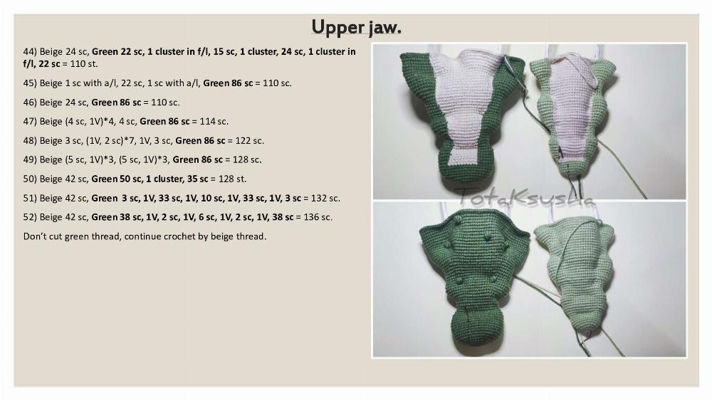 big crocodile crochet pattern