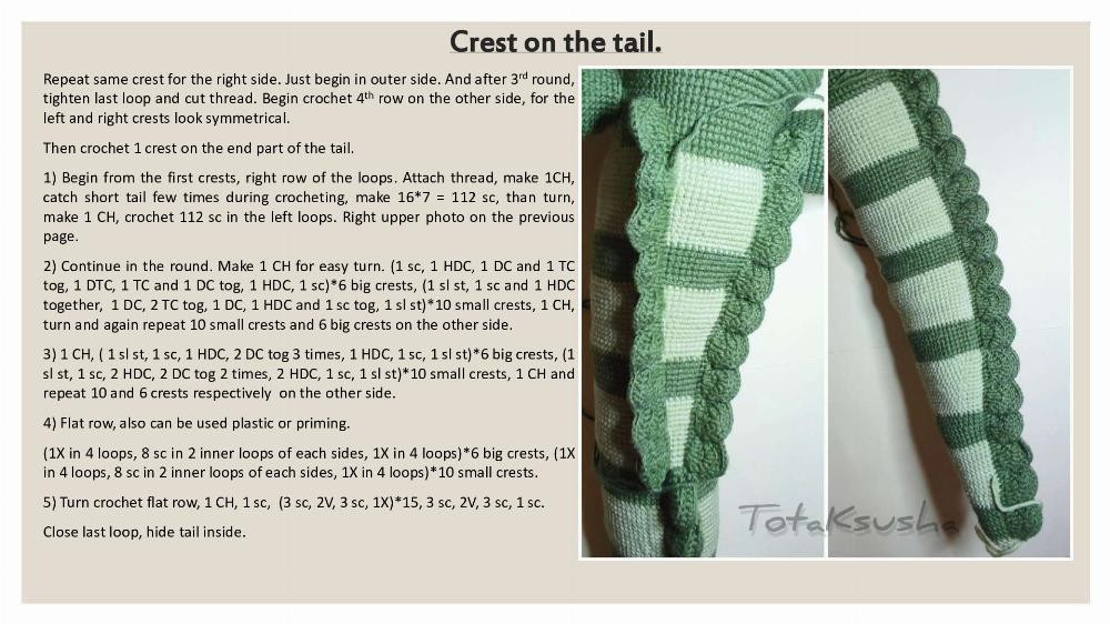 big crocodile crochet pattern