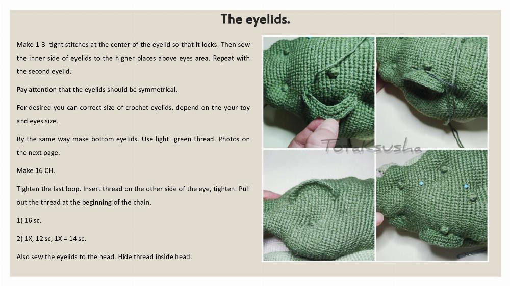 big crocodile crochet pattern