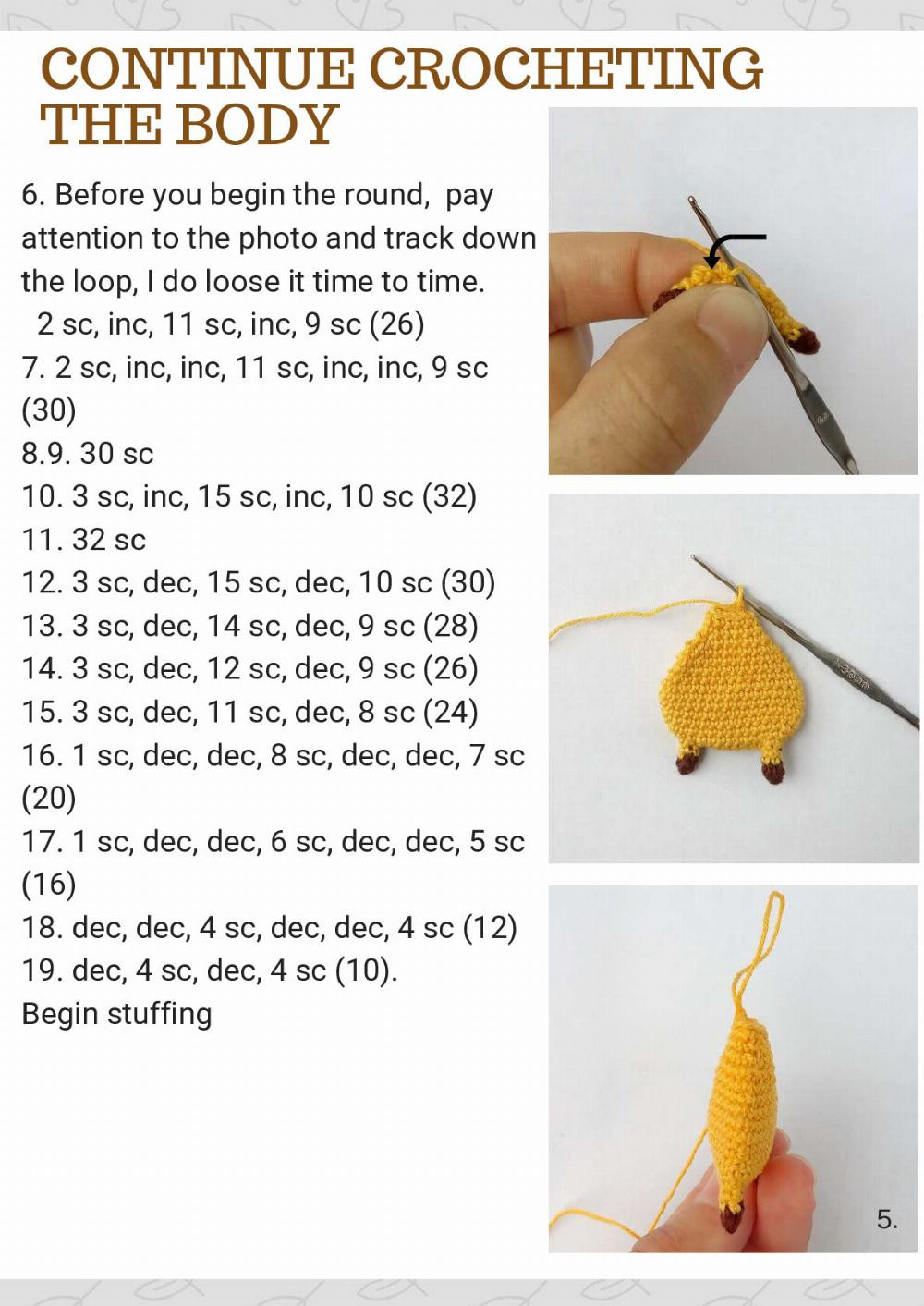 “BIG-EYED GIRAFFE” BROOCH CROCHET PATTERN