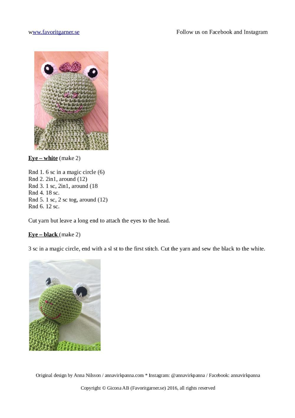 BIG & SMALL FROG RAGDOLL crochet pattern