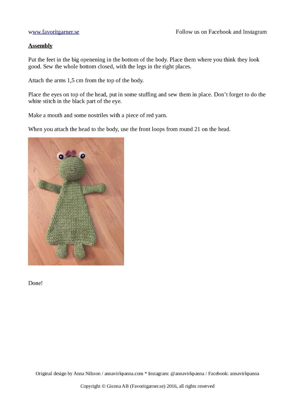 BIG & SMALL FROG RAGDOLL crochet pattern