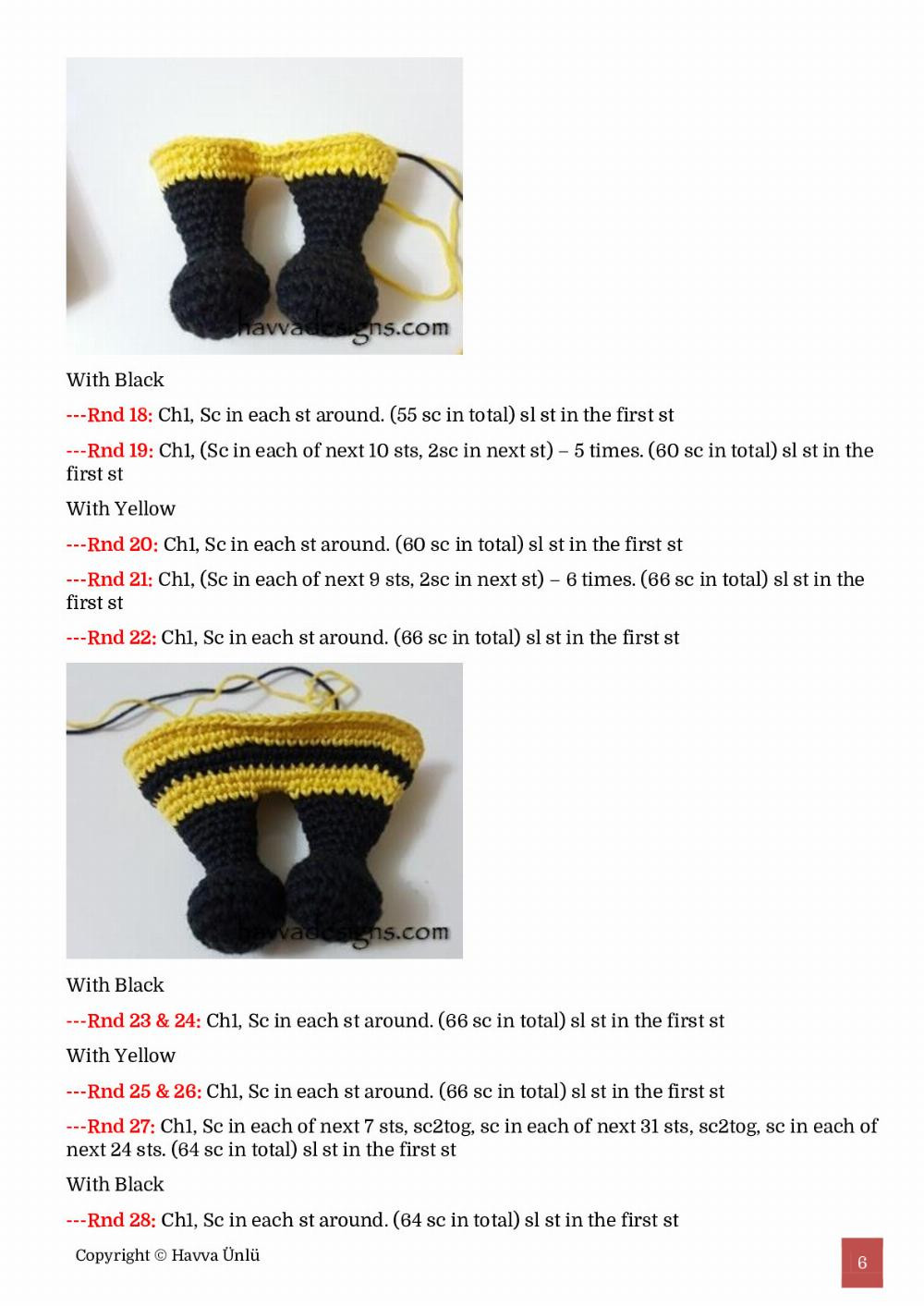 BONNIE BEE COSTUME Pattern