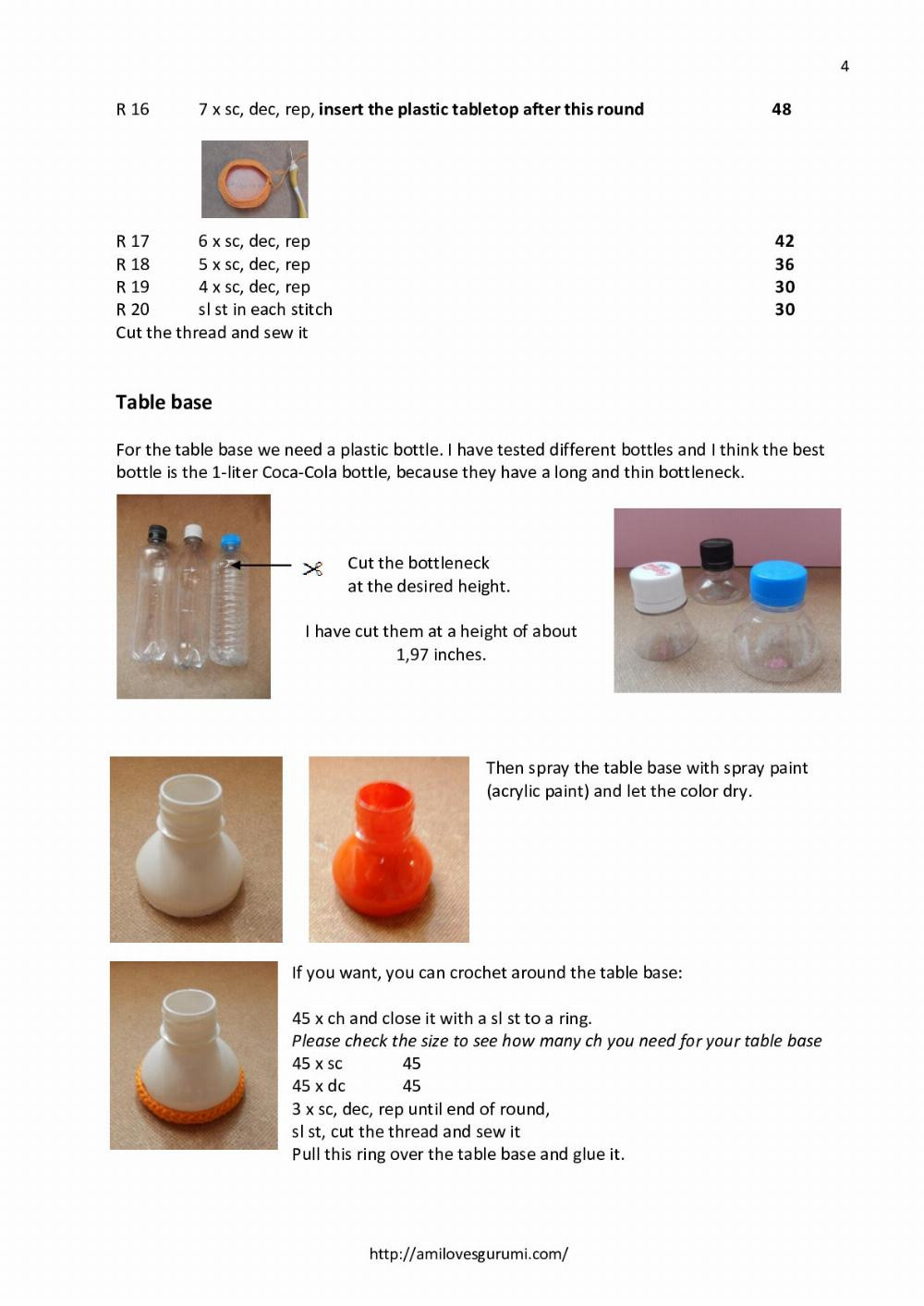 Bottle-table Crochet pattern