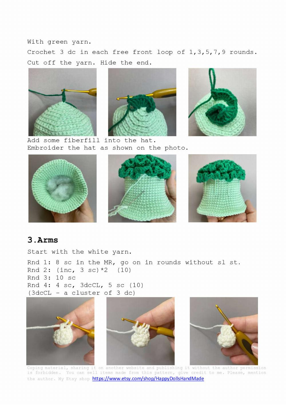 Broccoli Gnome crochet pattern