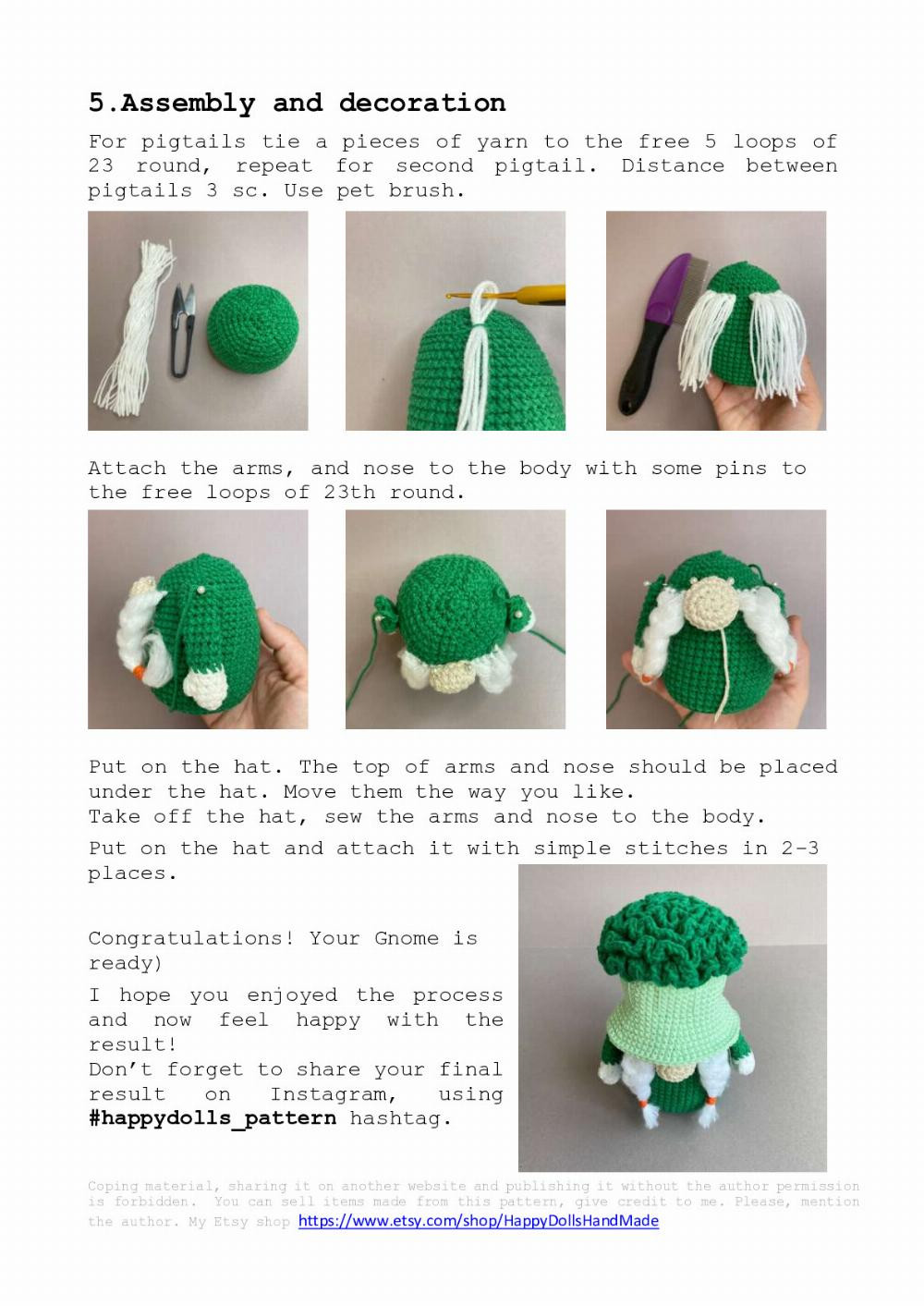 Broccoli Gnome crochet pattern