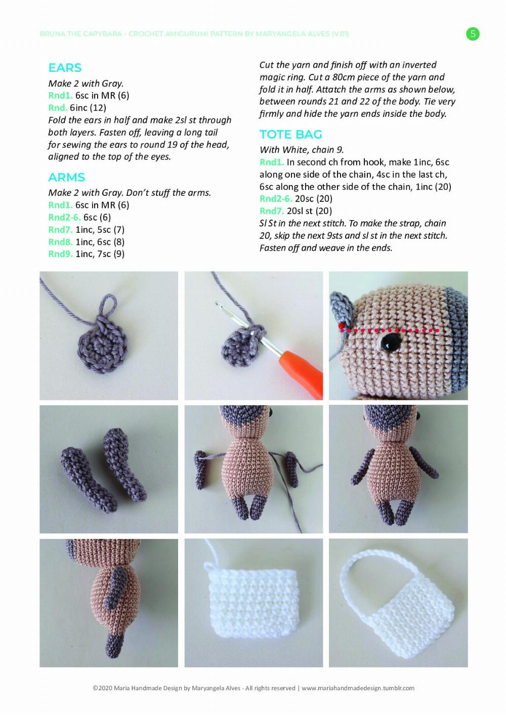 BRUNA THE CAPYBARA CROCHET AMIGURUMI PATTERN