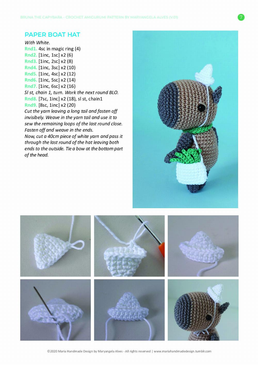 BRUNA THE CAPYBARA CROCHET AMIGURUMI PATTERN