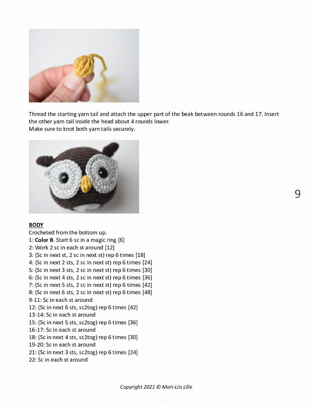 bubo the owl crochet pattern