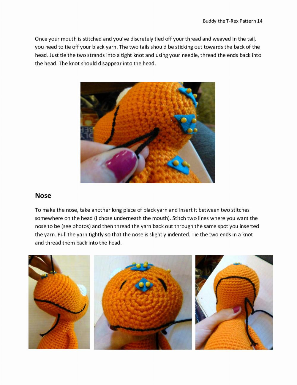 Buddy the T-Rex Amigurumi Pattern