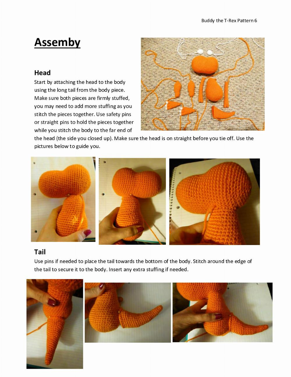 Buddy the T-Rex Amigurumi Pattern