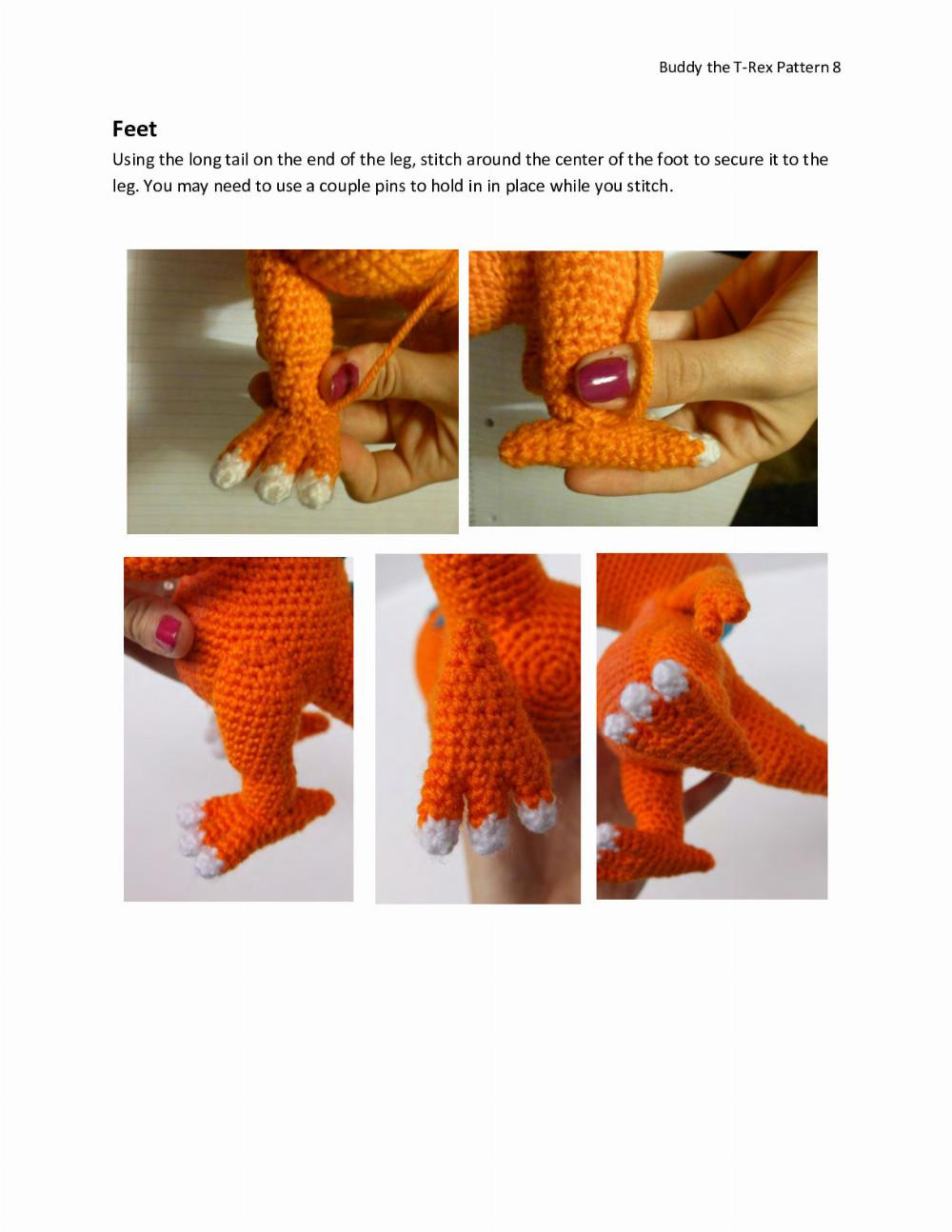 Buddy the T-Rex Amigurumi Pattern