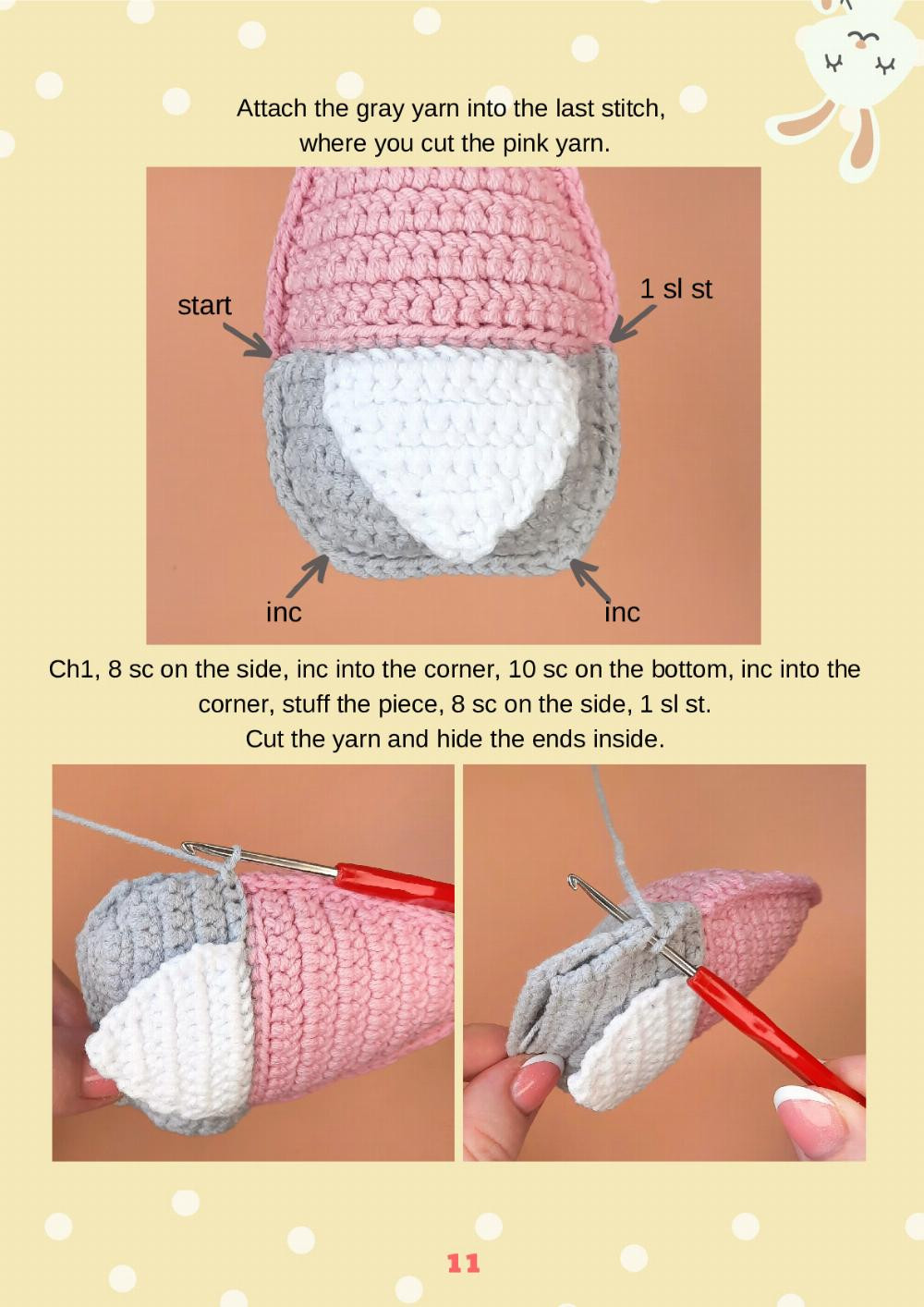 Bunny gnome Crochet pattern