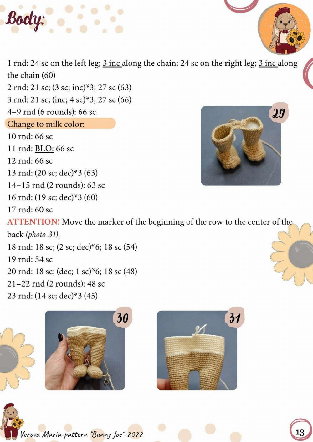 bunny joe crochet pattern